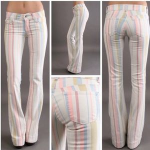 J Brand Pastel Stripe Love Story Denim Sz 26